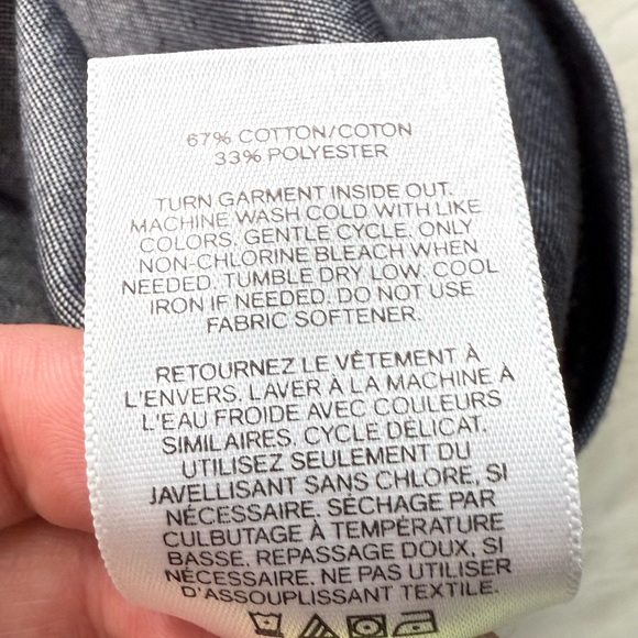 Express Gray Polo Shirt Casual Cotton Blend Moisture Wicking - Picture 7 of 7